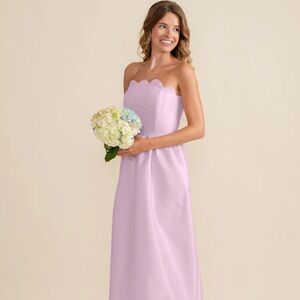Lula Kate Hayes Floor Length Scalloped Ball gown